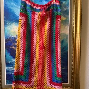 Phat Farm Colorful Crochet Maxi Skirt